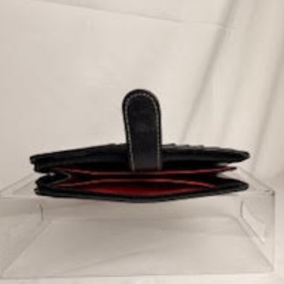 Dooney & Bourke Monogram Logo Canvas Wallet – Black Trim, Snap Closure - Picture 4 of 4